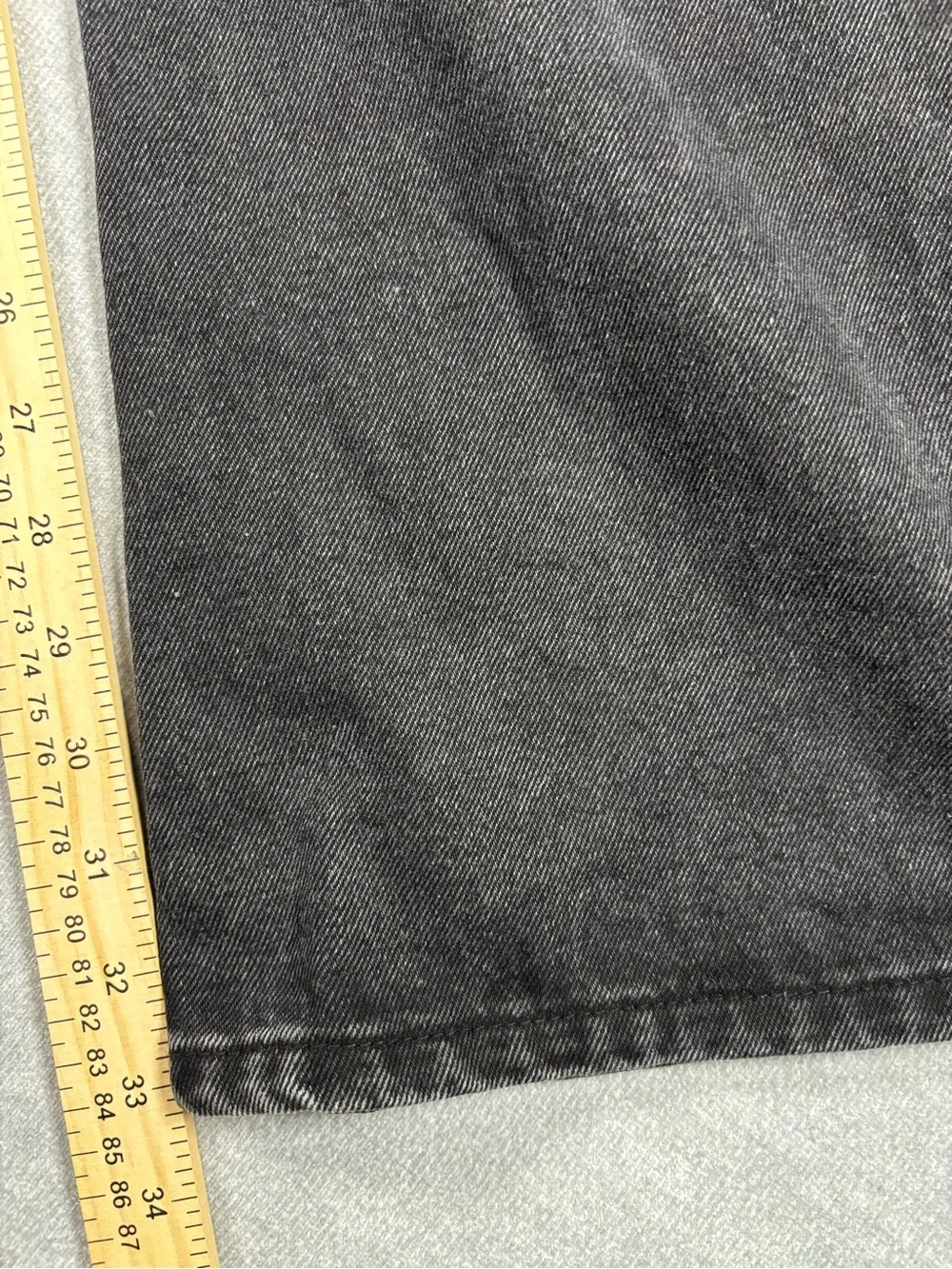 Men's Black Washed Jeans with Stud‎ Detail